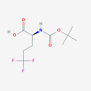 (S)-2-((tert-Butoxycarbonyl)amino)-5,5,5-trifluoropentanoic acid chemical structure (CAS 453556-65-5)