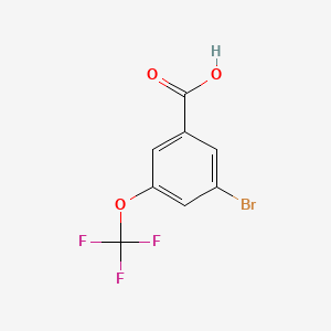 3-Bromo-5-(trifluoromethoxy)benzoic acid chemical structure (CAS 453565-90-7)