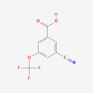 3-Cyano-5-(trifluoromethoxy)benzoic acid chemical structure (CAS 453565-91-8)