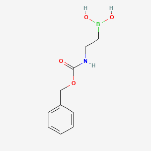(2-(((Benzyloxy)carbonyl)amino)ethyl)boronic acid chemical structure (CAS 4540-87-8)