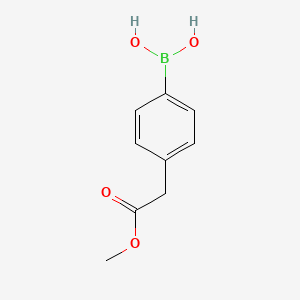 (4-(2-Methoxy-2-oxoethyl)phenyl)boronic acid chemical structure (CAS 454185-96-7)
