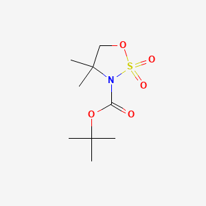 tert-Butyl 4,4-dimethyl-1,2,3-oxathiazolidine-3-carboxylate 2,2-dioxide chemical structure (CAS 454248-55-6)