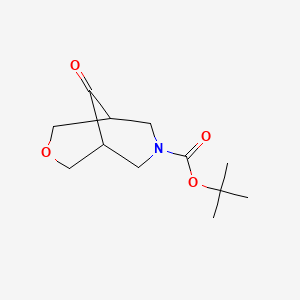 tert-Butyl 9-oxo-3-oxa-7-azabicyclo[3.3.1]nonane-7-carboxylate chemical structure (CAS 454695-20-6)