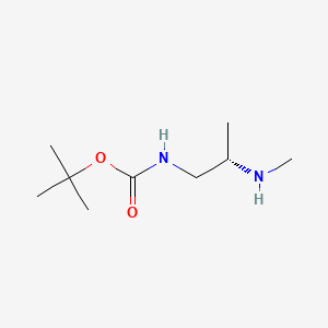 (S)-tert-Butyl (2-(methylamino)propyl)carbamate chemical structure (CAS 454709-95-6)