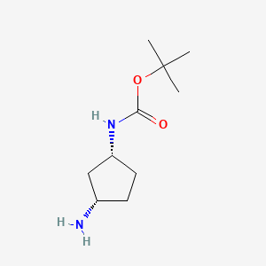 tert-Butyl (cis-3-aminocyclopentyl)carbamate chemical structure (CAS 454709-98-9)