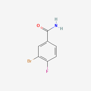 3-Bromo-4-fluorobenzamide chemical structure (CAS 455-85-6)