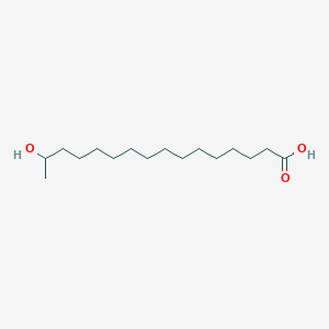 15-Hydroxyhexadecanoic acid chemical structure (CAS 4552-17-4)