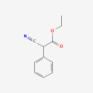 Ethyl 2-cyano-2-phenylacetate chemical structure (CAS 4553-07-5)