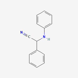 2-Phenyl-2-(phenylamino)acetonitrile chemical structure (CAS 4553-59-7)