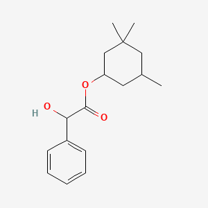 3,3,5-Trimethylcyclohexyl 2-hydroxy-2-phenylacetate chemical structure (CAS 456-59-7)