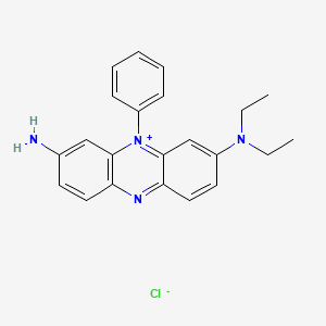 3-Amino-7-(diethylamino)-5-phenylphenazin-5-ium chloride chemical structure (CAS 4569-86-2)