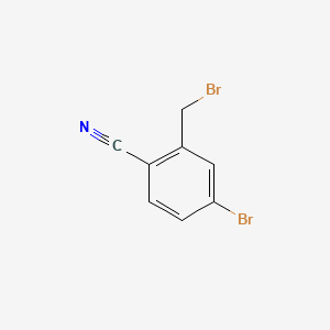 4-Bromo-2-(bromomethyl)benzonitrile chemical structure (CAS 457051-12-6)