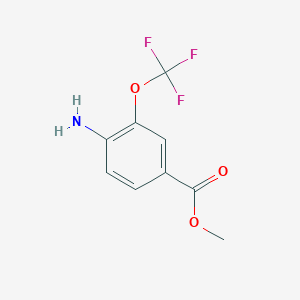 Methyl 4-amino-3-(trifluoromethoxy)benzoate chemical structure (CAS 457097-93-7)