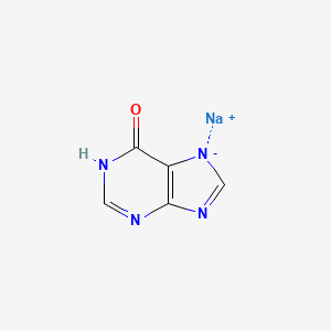 Sodium 6-oxo-3,6-dihydropurin-7-ide chemical structure (CAS 45738-97-4)