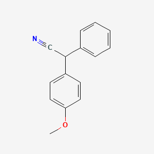 2-(4-Methoxyphenyl)-2-phenylacetonitrile chemical structure (CAS 4578-79-4)
