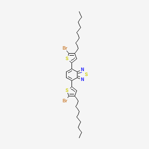 4,7-Bis(5-bromo-4-octylthiophen-2-yl)benzo[c][1,2,5]thiadiazole chemical structure (CAS 457931-23-6)