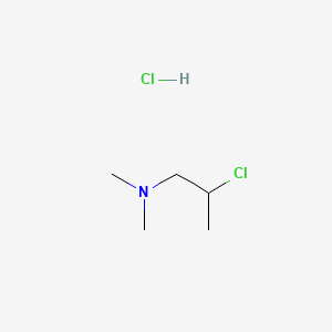 2-Chloro-N,N-dimethylpropan-1-amine hydrochloride chemical structure (CAS 4584-49-0)