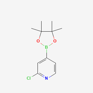 2-Chloro-4-(4,4,5,5-tetramethyl-1,3,2-dioxaborolan-2-yl)pyridine chemical structure (CAS 458532-84-8)
