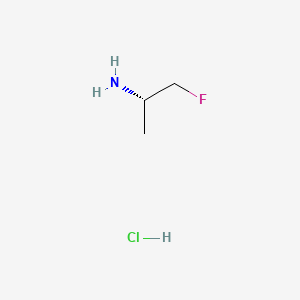 (S)-1-Fluoropropan-2-amine hydrochloride chemical structure (CAS 458560-63-9)