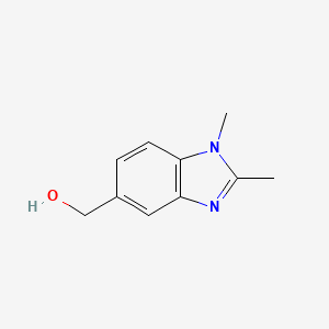 (1,2-Dimethyl-1H-benzo[d]imidazol-5-yl)methanol chemical structure (CAS 4589-66-6)