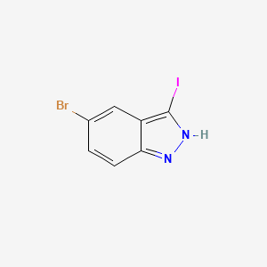 5-Bromo-3-iodo-1H-indazole chemical structure (CAS 459133-66-5)