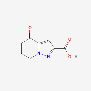 4-Oxo-4,5,6,7-tetrahydropyrazolo[1,5-a]pyridine-2-carboxylic acid chemical structure (CAS 459157-20-1)
