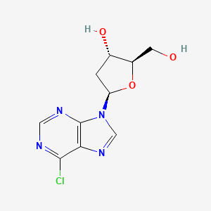 (2R,3S,5R)-5-(6-Chloro-9H-purin-9-yl)-2-(hydroxymethyl)tetrahydrofuran-3-ol chemical structure (CAS 4594-45-0)