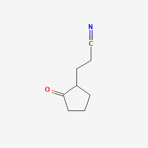 3-(2-Oxocyclopentyl)propanenitrile chemical structure (CAS 4594-77-8)