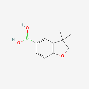 (3,3-Dimethyl-2,3-dihydrobenzofuran-5-yl)boronic acid chemical structure (CAS 459423-19-9)