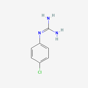 1-(4-Chlorophenyl)guanidine chemical structure (CAS 45964-97-4)