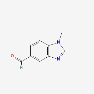 1,2-Dimethyl-1H-benzo[d]imidazole-5-carbaldehyde chemical structure (CAS 4597-21-1)