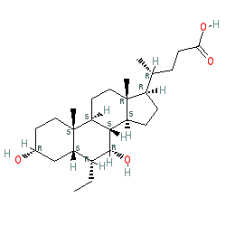 (R)-4-((3R,5S,6R,7R,8S,9S,10S,13R,14S,17R)-6-ethyl-3,7-dihydroxy-10,13-dimethylhexadecahydro-1H-cyclopenta[a]phenanthren-17-yl)pentanoic acid chemical structure (CAS 459789-99-2)