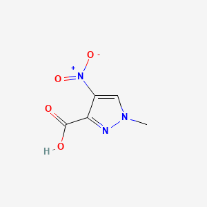 1-Methyl-4-nitro-1H-pyrazole-3-carboxylic acid chemical structure (CAS 4598-86-1)