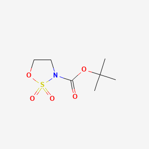 tert-Butyl 1,2,3-oxathiazolidine-3-carboxylate 2,2-dioxide chemical structure (CAS 459817-82-4)