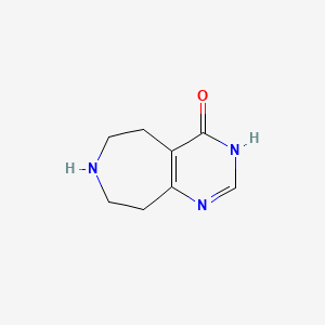 6,7,8,9-Tetrahydro-3H-pyrimido[4,5-d]azepin-4(5H)-one chemical structure (CAS 46001-09-6)