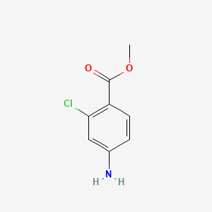 Methyl 4-amino-2-chlorobenzoate chemical structure (CAS 46004-37-9)