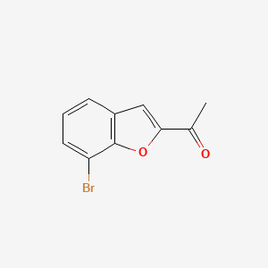 1-(7-Bromobenzofuran-2-yl)ethanone chemical structure (CAS 460086-95-7)