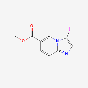 Methyl 3-iodoimidazo[1,2-a]pyridine-6-carboxylate chemical structure (CAS 460087-82-5)
