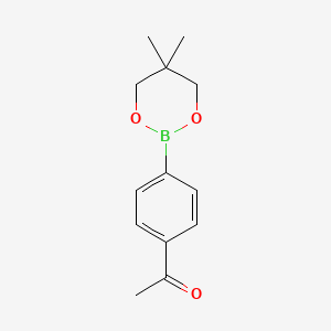 1-(4-(5,5-Dimethyl-1,3,2-dioxaborinan-2-yl)phenyl)ethan-1-one chemical structure (CAS 460088-33-9)