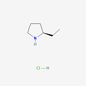 (R)-2-Ethylpyrrolidine hydrochloride chemical structure (CAS 460748-80-5)