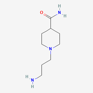 1-(3-Aminopropyl)piperidine-4-carboxamide chemical structure (CAS 4608-79-1)
