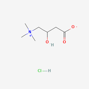 3-Hydroxy-4-(trimethylammonio)butanoate hydrochloride chemical structure (CAS 461-05-2)