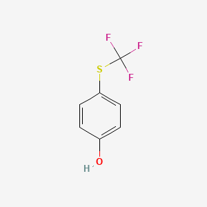 4-(Trifluoromethylthio)phenol chemical structure (CAS 461-84-7)