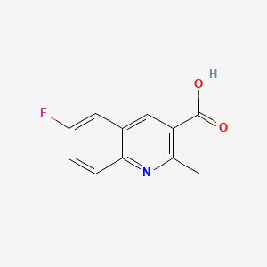 6-Fluoro-2-methylquinoline-3-carboxylic acid chemical structure (CAS 461026-47-1)