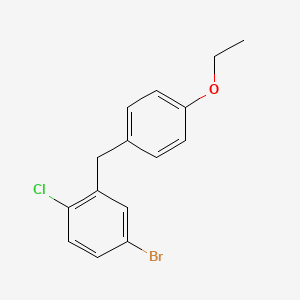 4-Bromo-1-chloro-2-(4-ethoxybenzyl)benzene chemical structure (CAS 461432-23-5)