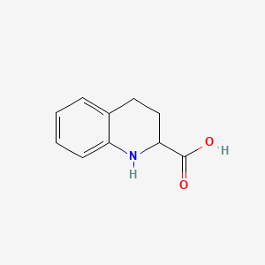 1,2,3,4-Tetrahydroquinoline-2-carboxylic acid chemical structure (CAS 46185-24-4)