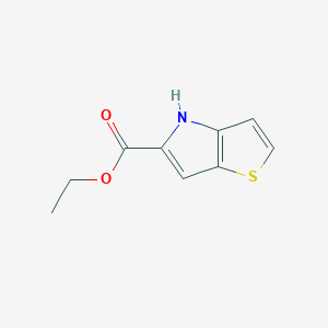 Ethyl 4H-thieno[3,2-b]pyrrole-5-carboxylate chemical structure (CAS 46193-76-4)
