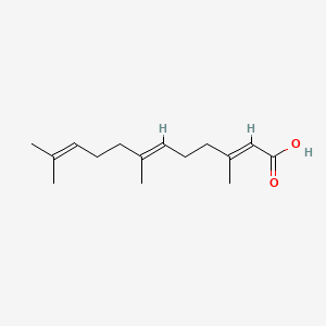 (2E,6E)-3,7,11-Trimethyldodeca-2,6,10-trienoic acid chemical structure (CAS 462-11-3)