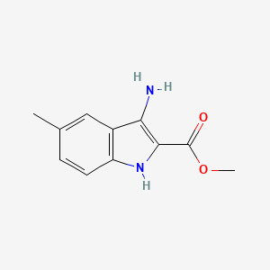 Methyl 3-amino-5-methyl-1H-indole-2-carboxylate chemical structure (CAS 462068-67-3)