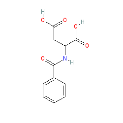 Benzoyl-L-aspartic acid chemical structure (CAS 4631-12-3)